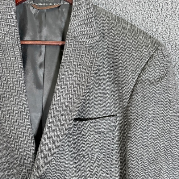 Lauren Ralph Lauren Wool Herringbone Elbow Patch Sport Coat Blazer - Men's 40R - Picture 2 of 12